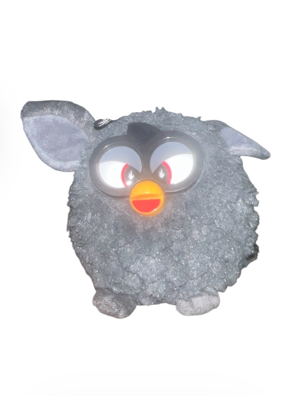 2013 Play By Play Furby Plush Grey Evil Fire Eyes Soft Stuffed Animal Famosa